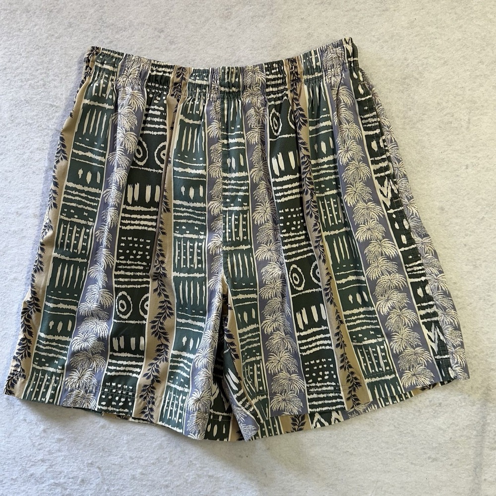 Vintage World Wide Sportsman Island Geometric Swim Trunks Mens Small